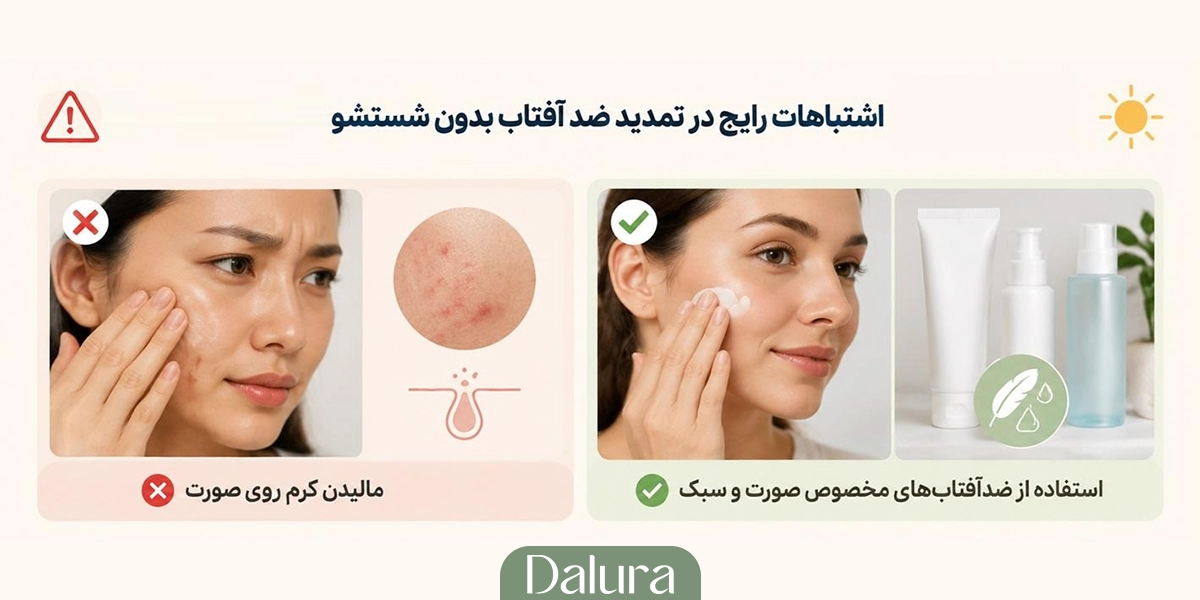 اشتباهات رایج در تمدید ضد آفتاب