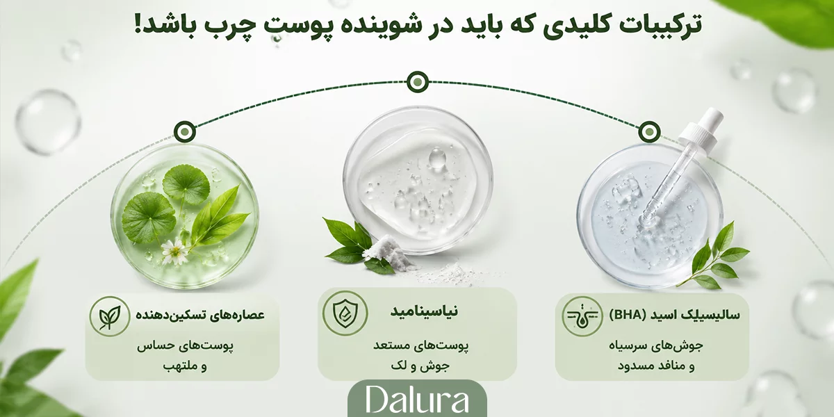 ترکیبات کلیدی که باید در شوینده پوست چرب باشد